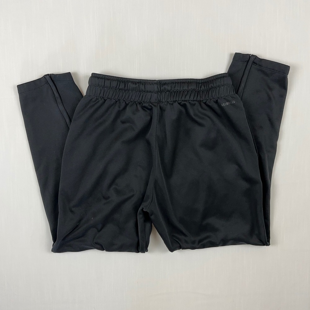 Adidas AEROREADY Black Track Pants Mens Medium Ankle Zip Joggers Athletic - Picture 8 of 9